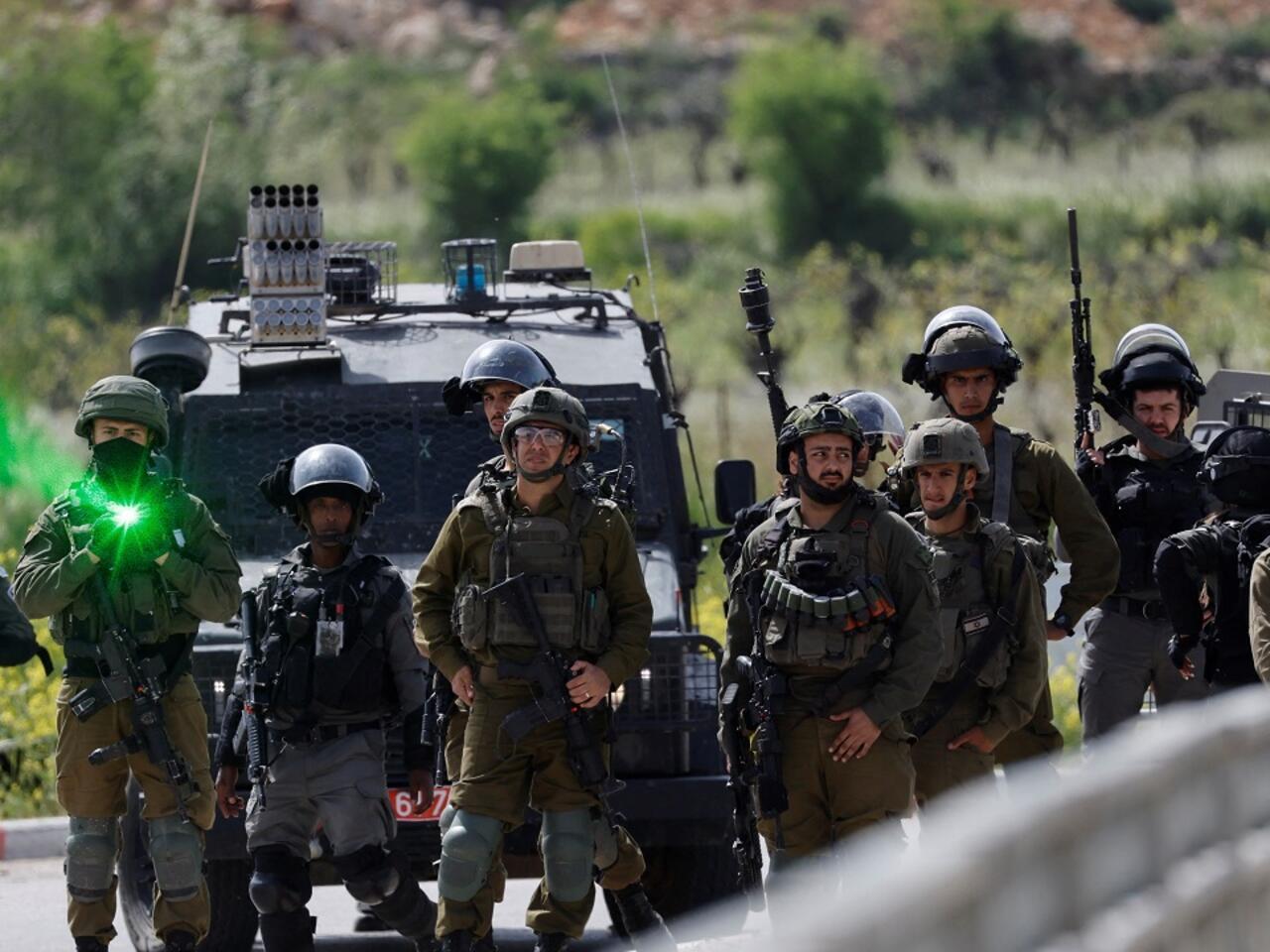 Protesters clash with Israeli forces following the funeral of Palestinian Mohammed Ghoneim, near Bethlehem