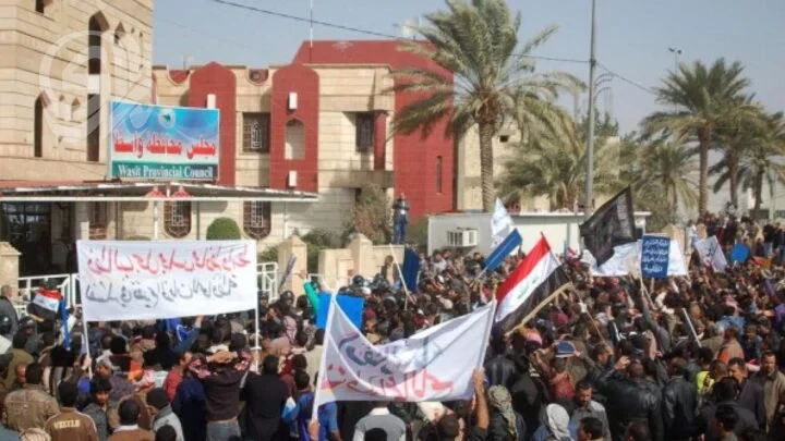 أزمة طاقة واسط تفتح جبهة الشارع مظاهرات حاشدة تفككها قنابل الغاز واعتقال الجرحى واسط 1